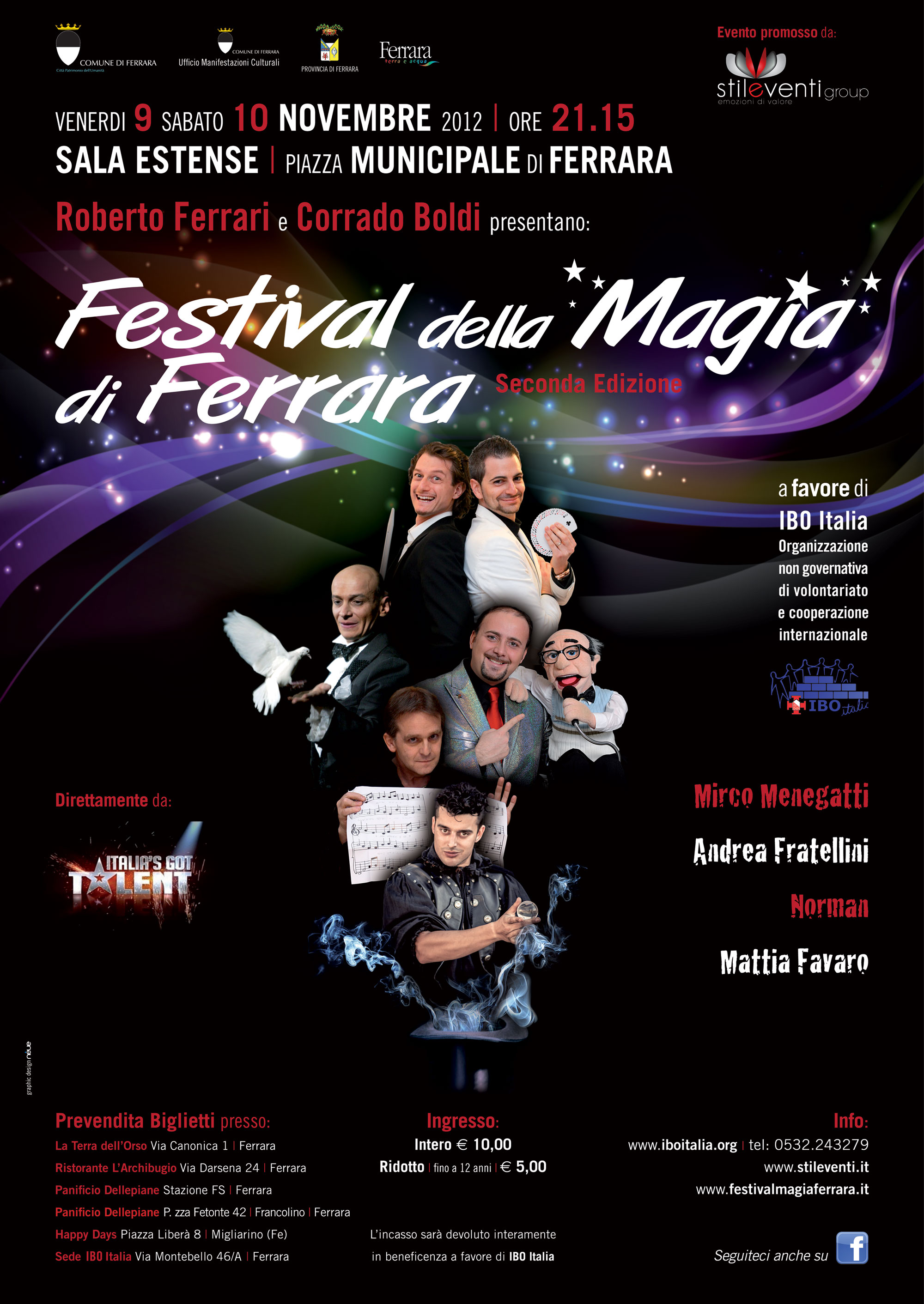 Locandina Festival Magia Ferrara 2012