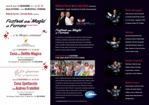 Programma di sala Festival Magia di Ferrara 2012